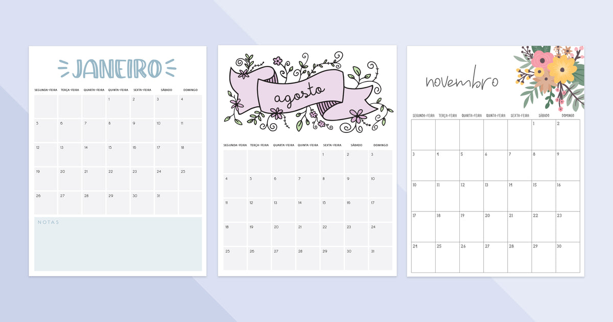 calendário para imprimir
