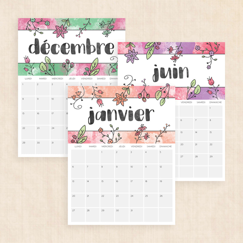 calendrier 2025 à imprimer