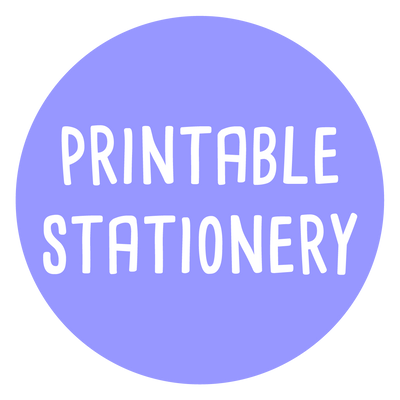 circle printable stationery