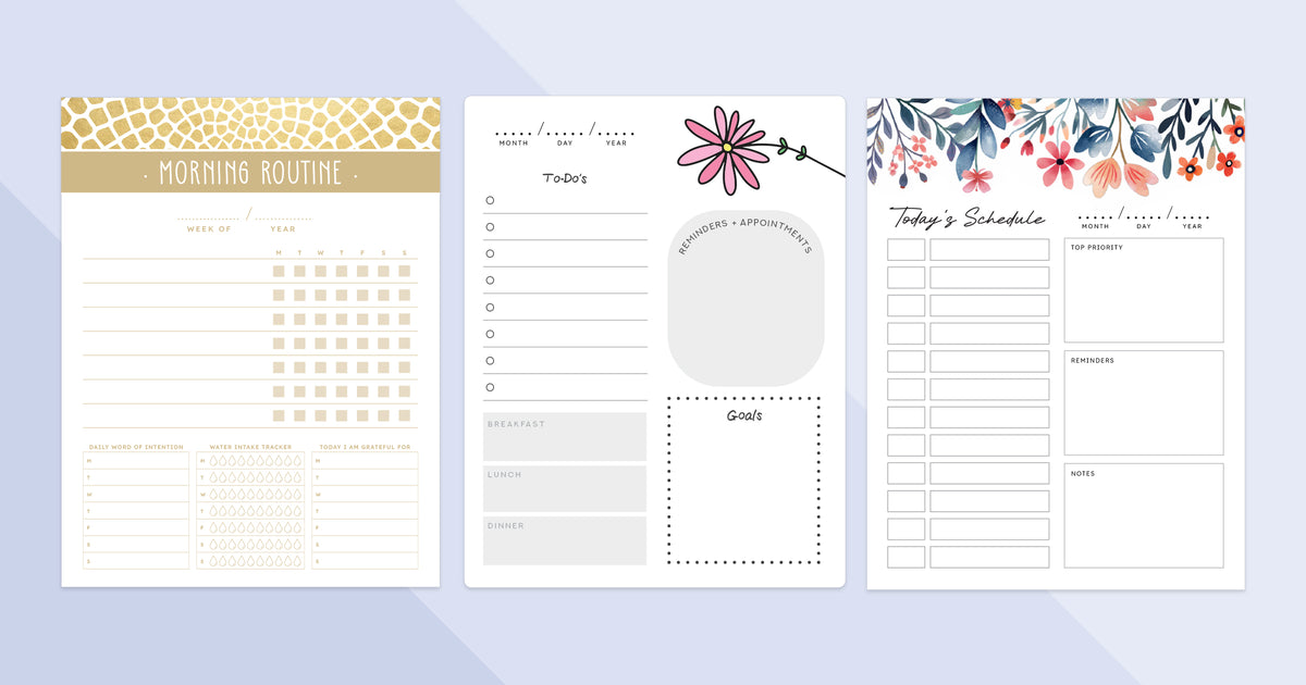 daily planner printables