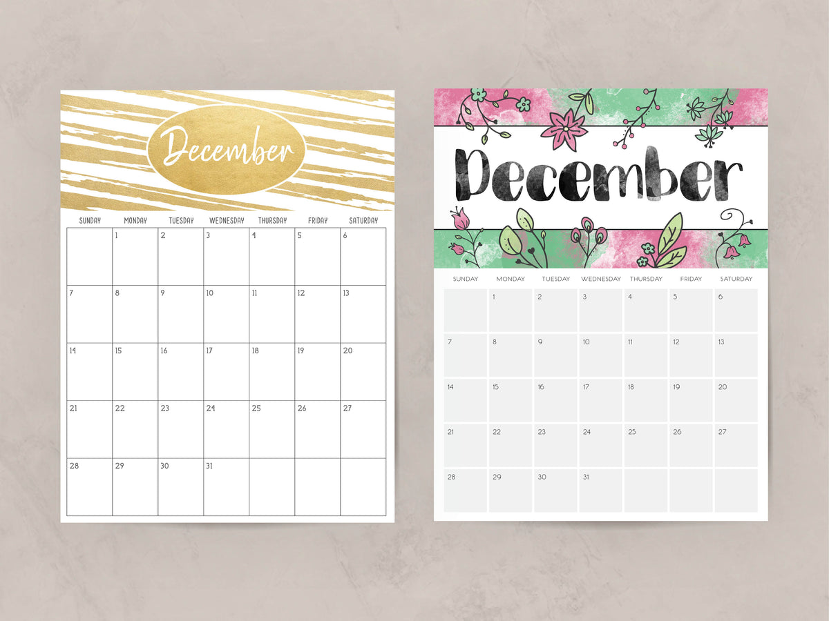 december 2025 calendar