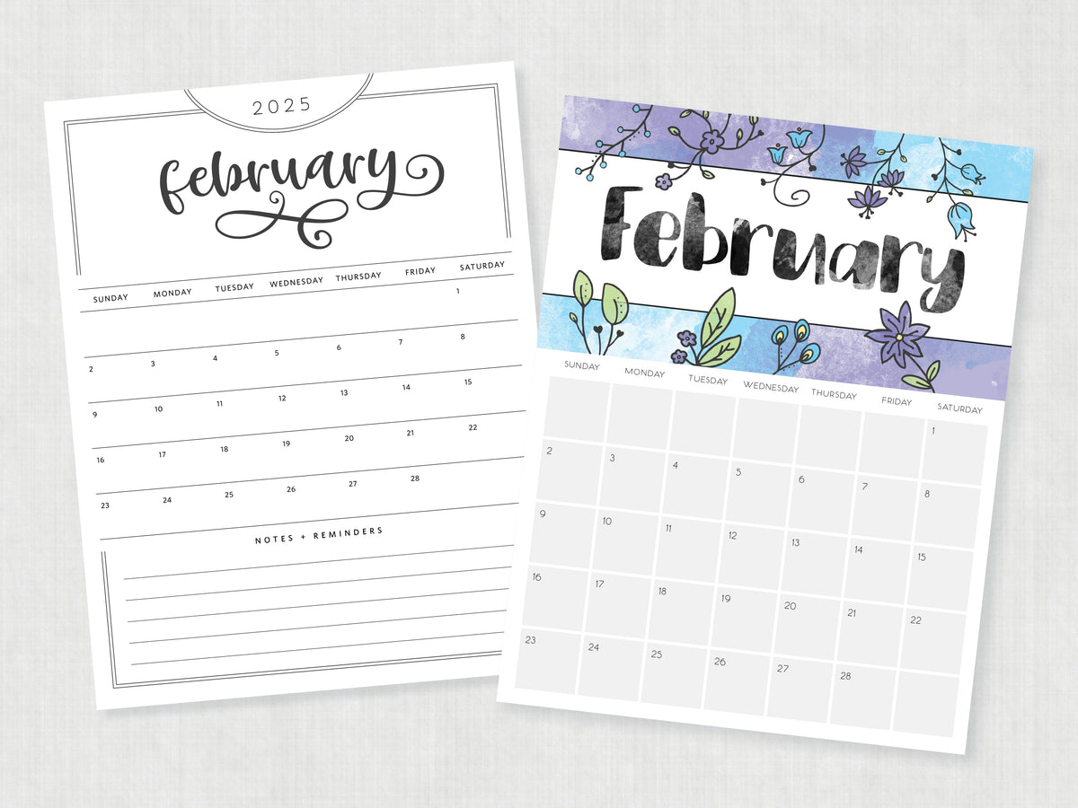 printable 2025 calendar