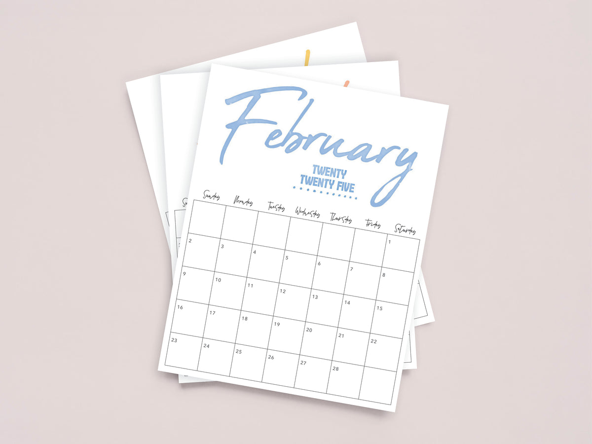 printable 2025 calendar