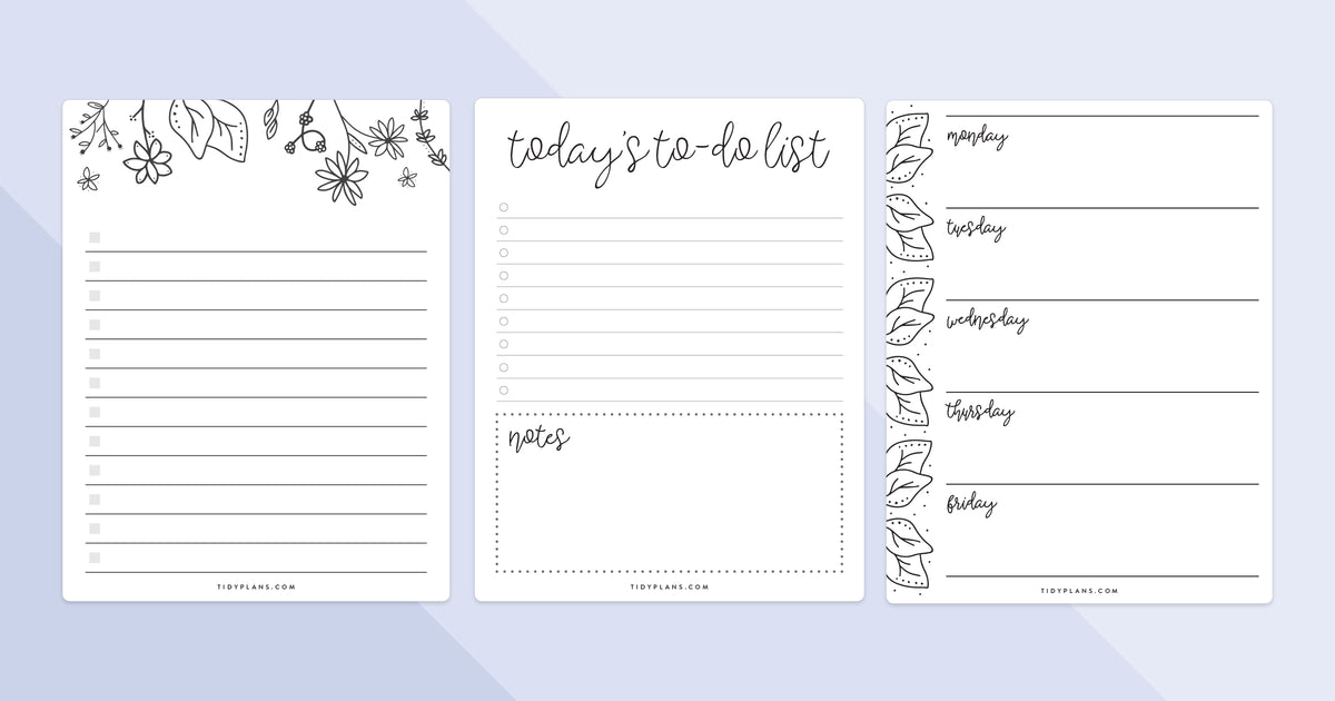 free printable planenrs