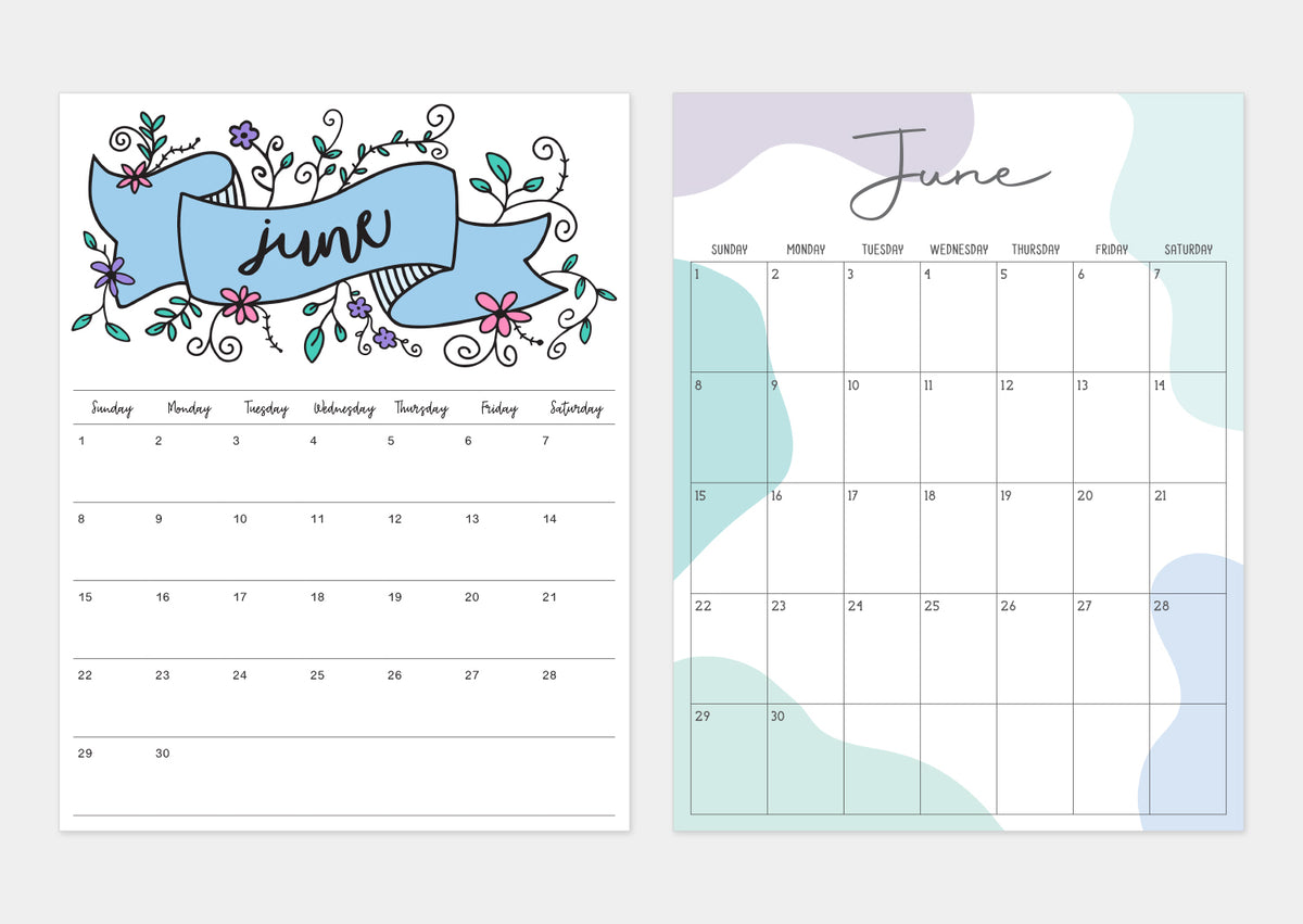 printable june calendar