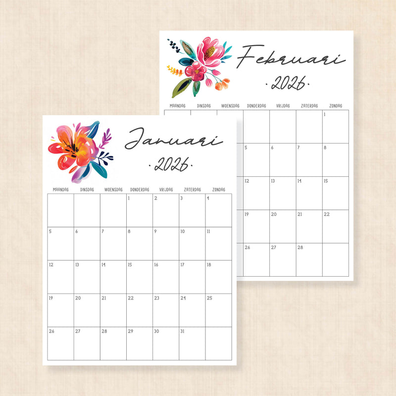 Kalender 2026 printen