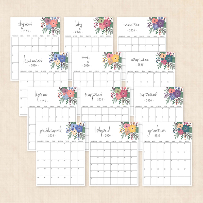 Kalendarz 2026 do druku