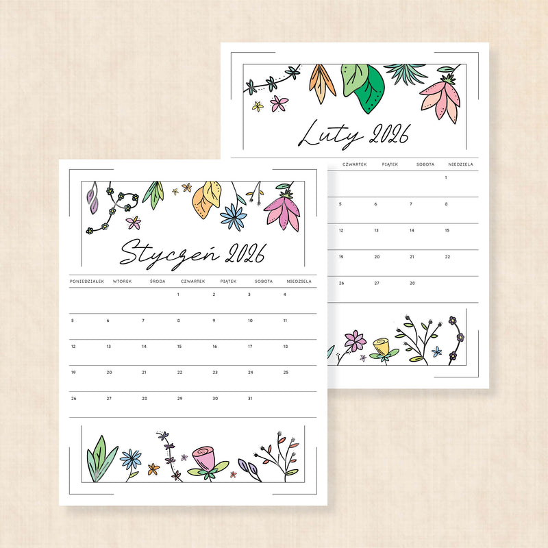Kalendarz 2026 do druku