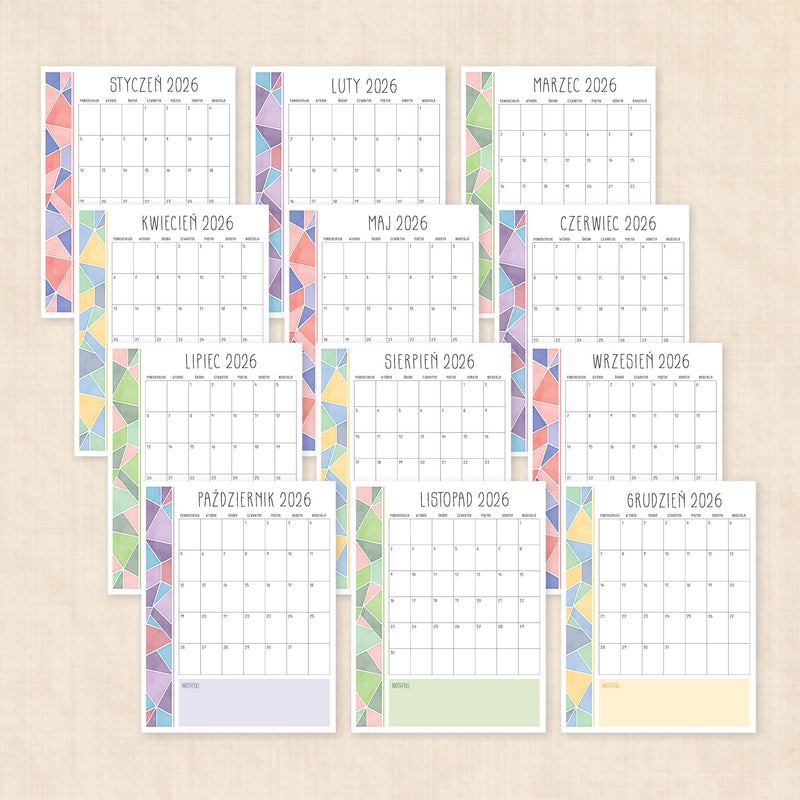 Kalendarz 2026 do druku