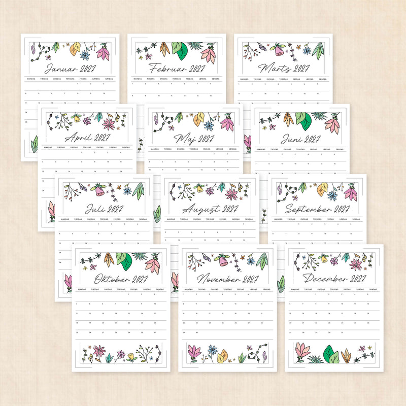Kalender 2027 print selv