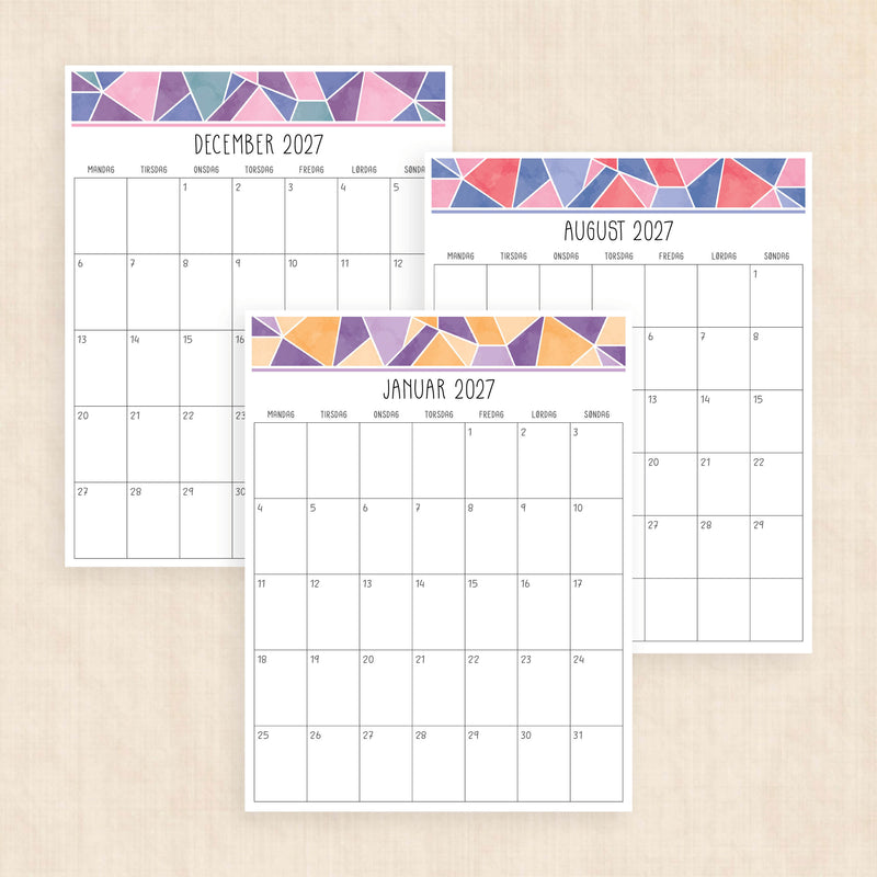 Kalender 2027 print selv