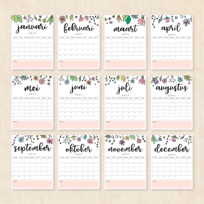kalender 2027 printen
