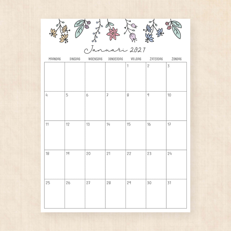 kalender 2027 printen