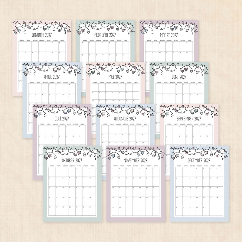 kalender 2027 printen