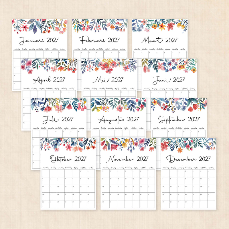 kalender 2027 printen
