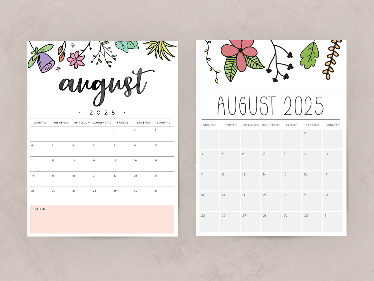 kalender august 2025