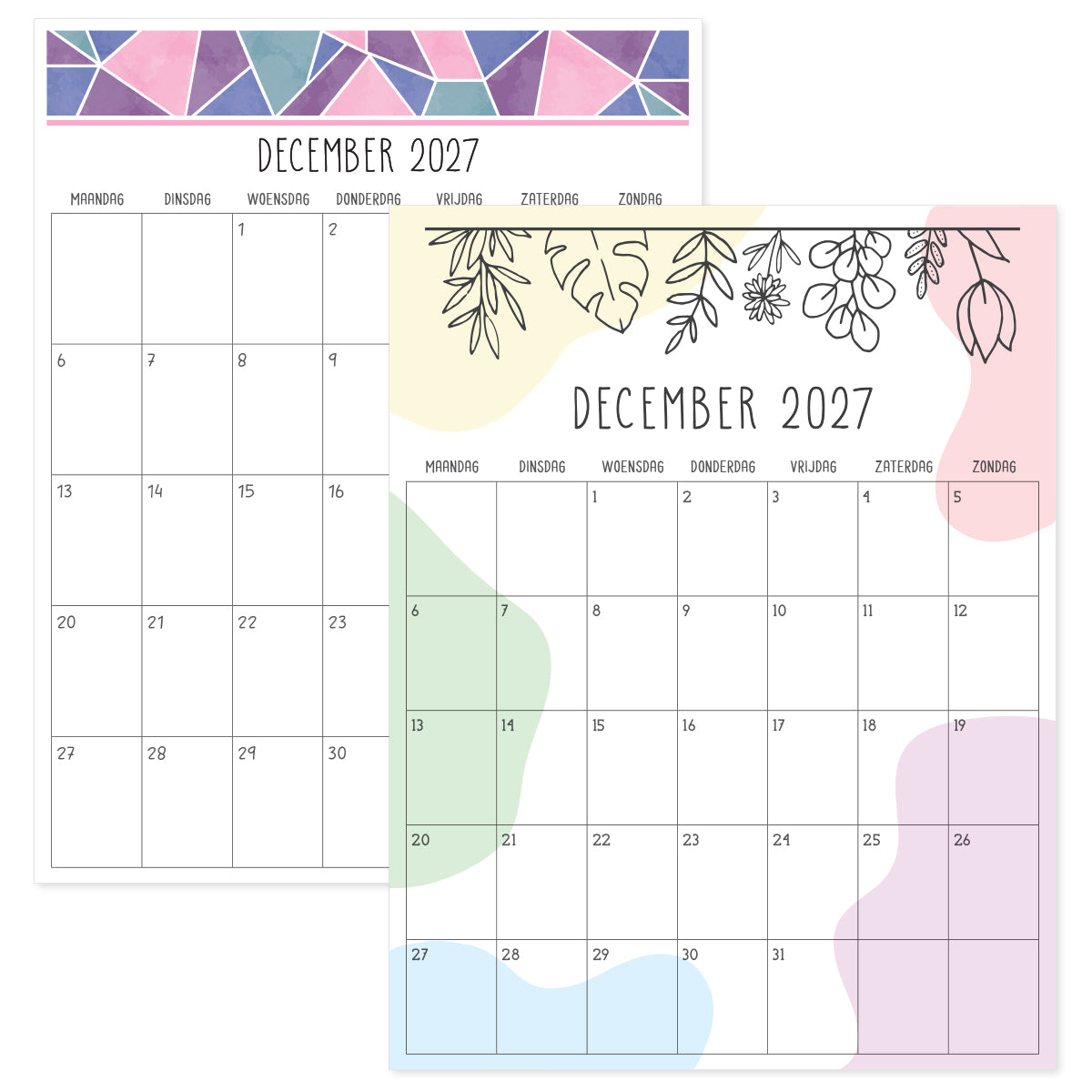 kalender december 2027 printen