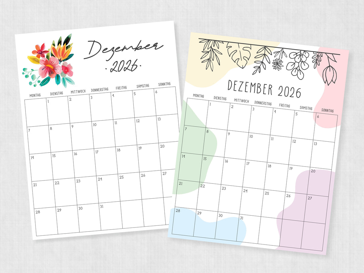 Kalender Dezember 2026