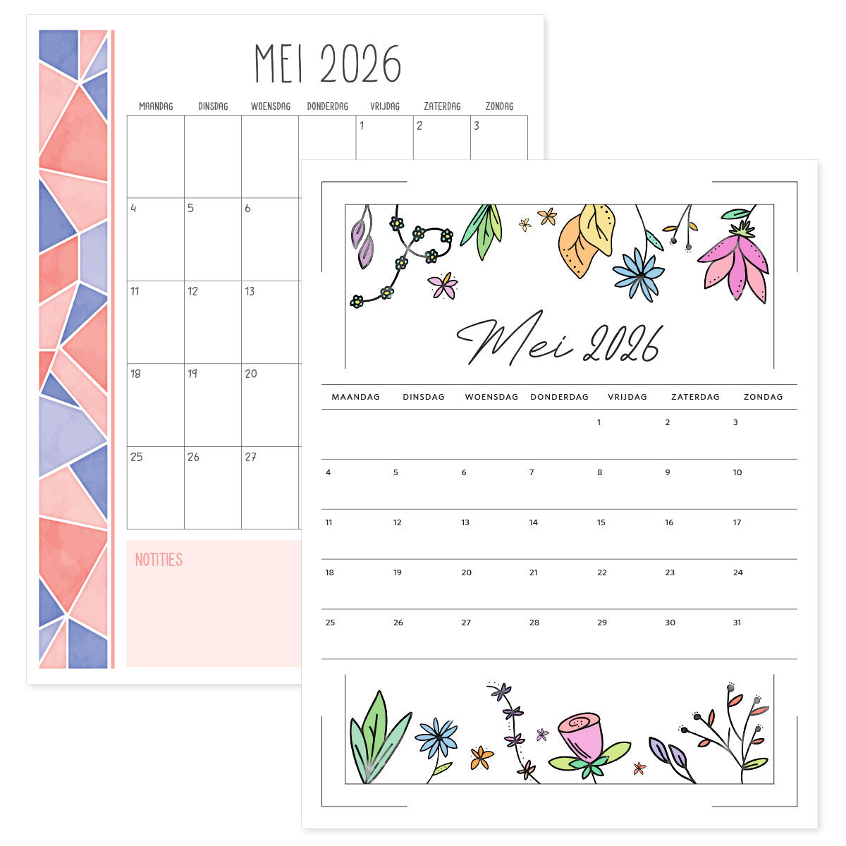 kalender mei 2026 printen