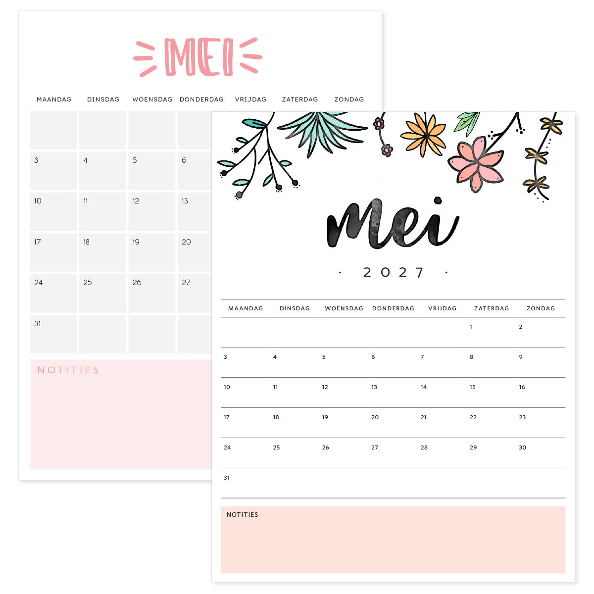 kalender mei 2027 printen