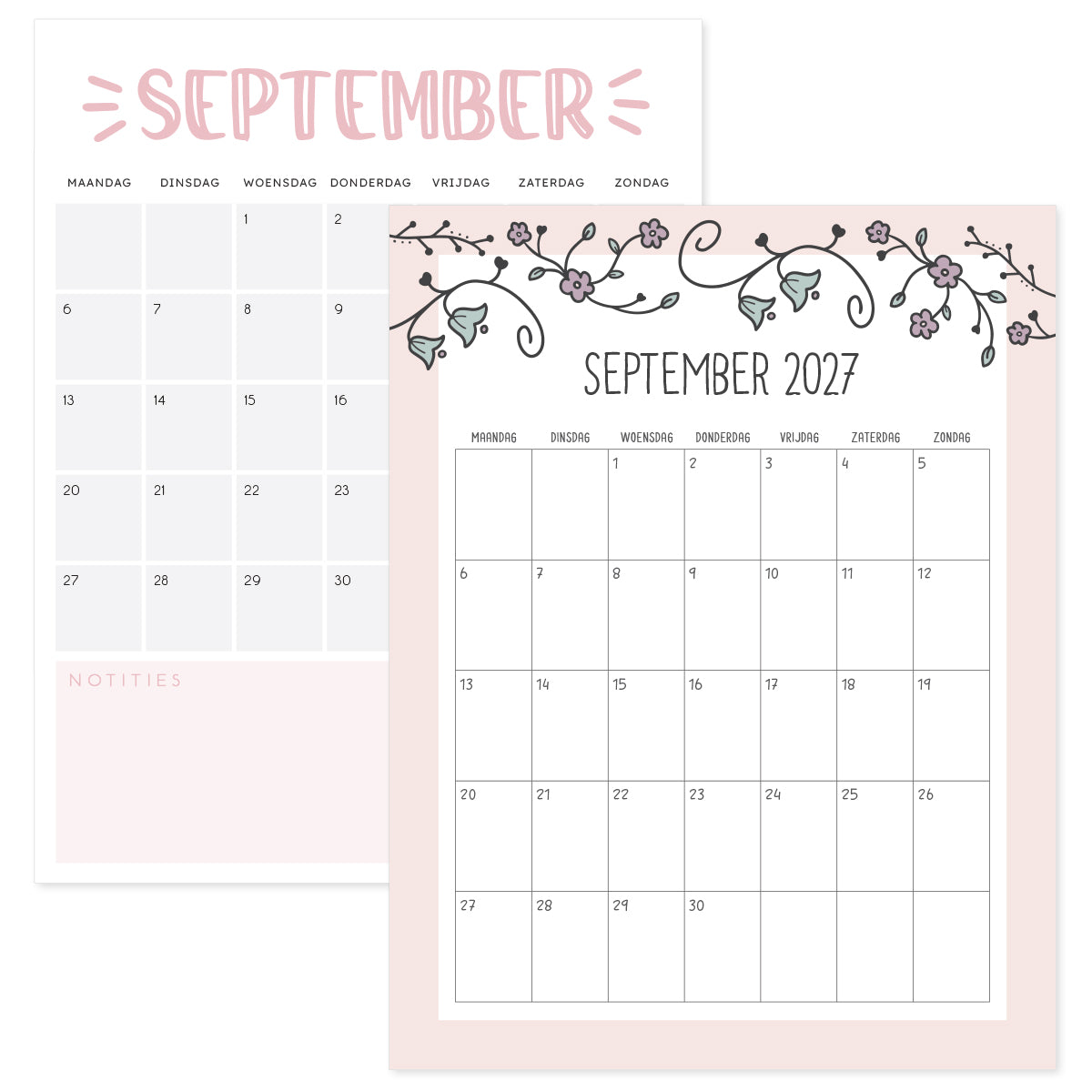 kalender september 2027 printen