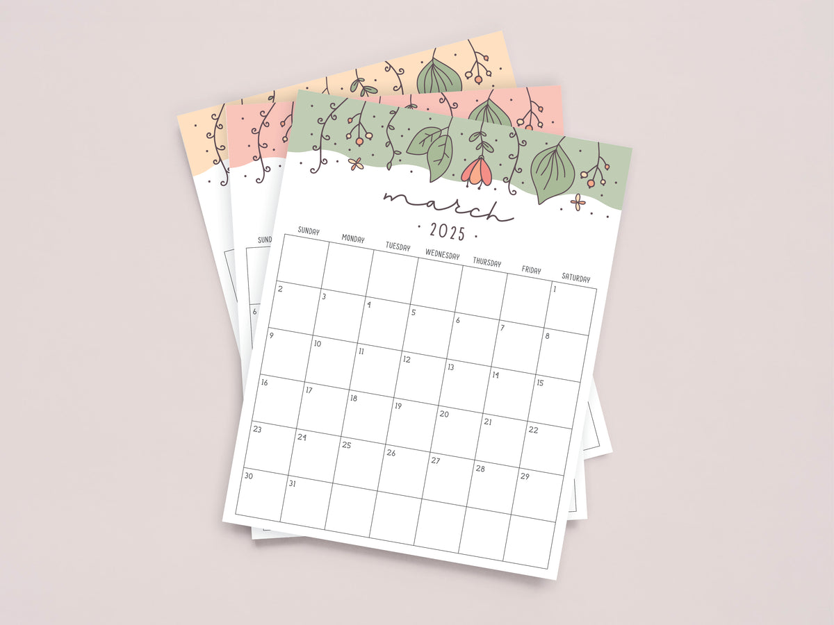 printable 2025 calendar, pdf template