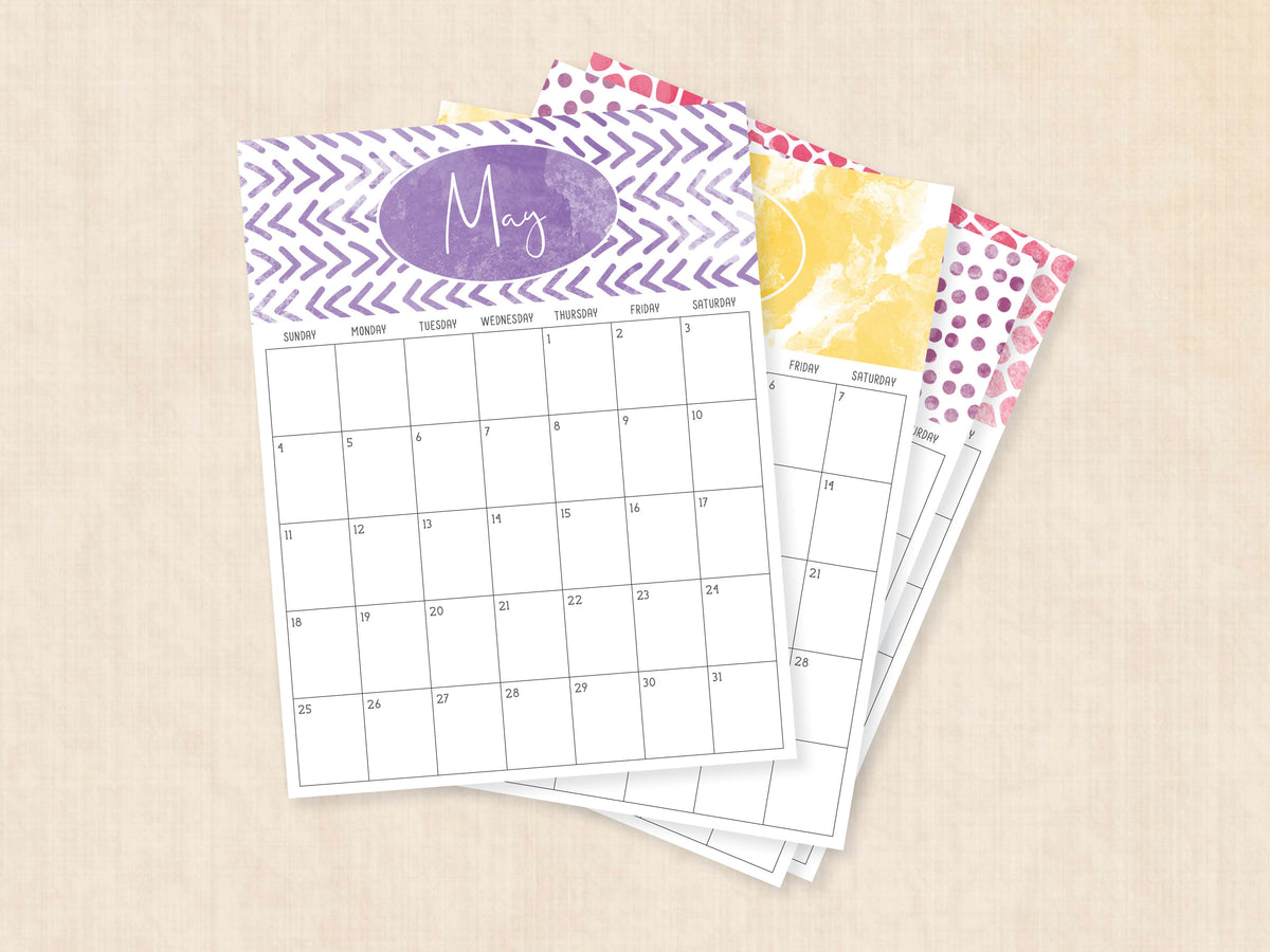 blank may calendar