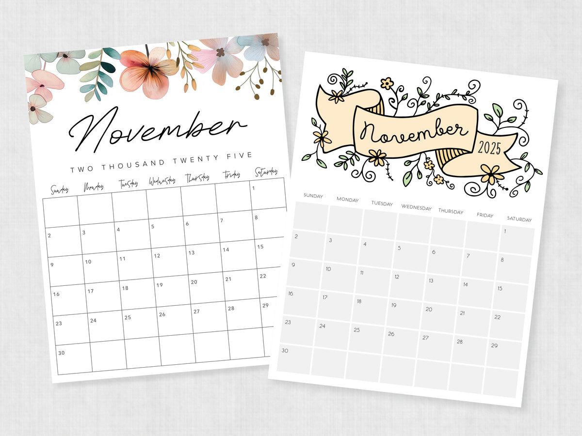 november 2025 calendar