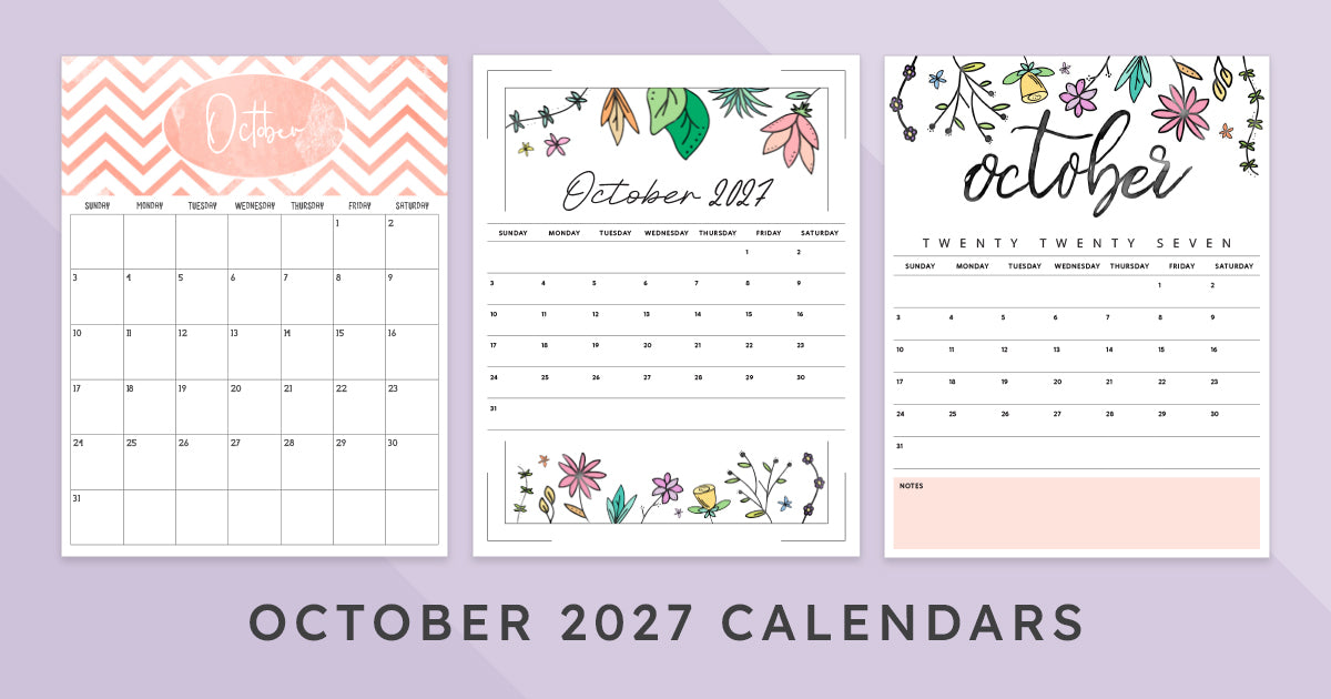 october 2027 calendar