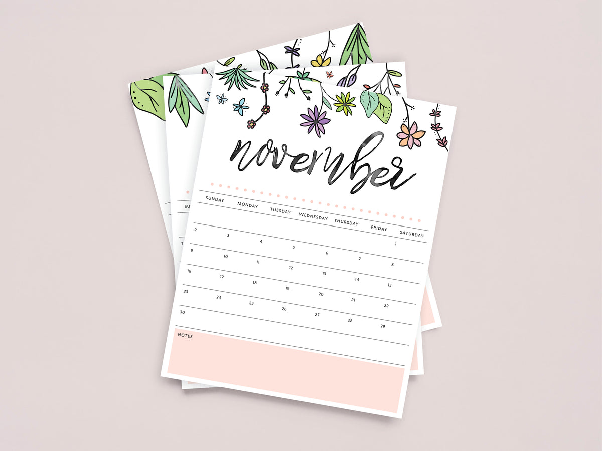 printable november calendar