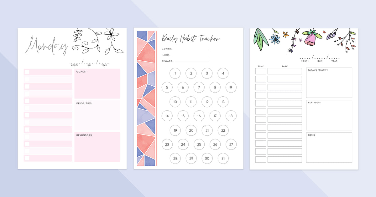 printable pdf planners