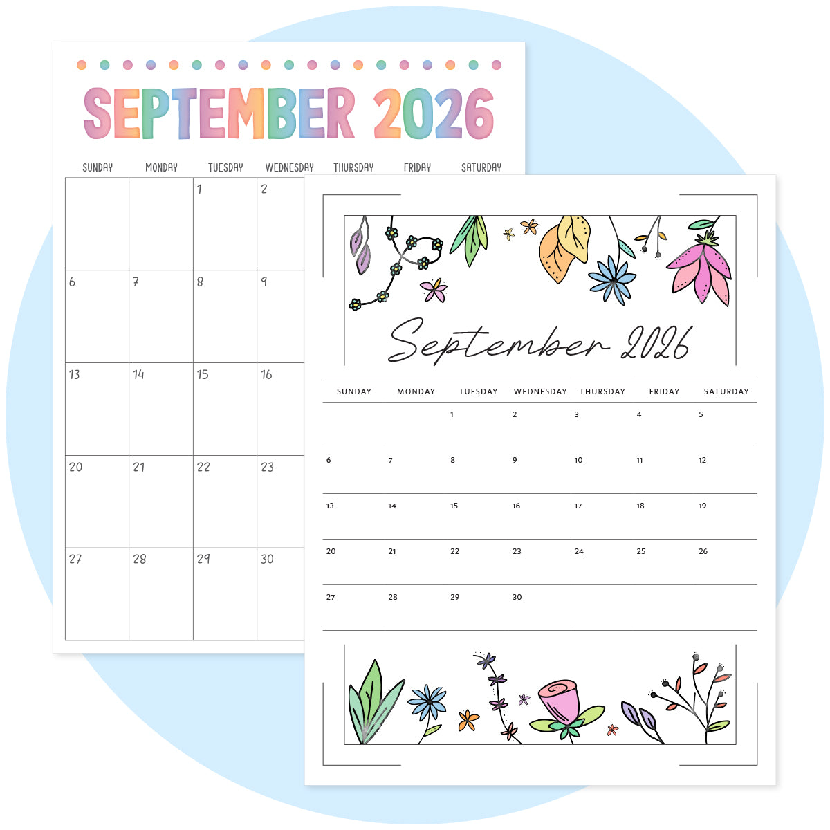 printable september 2026 calendar
