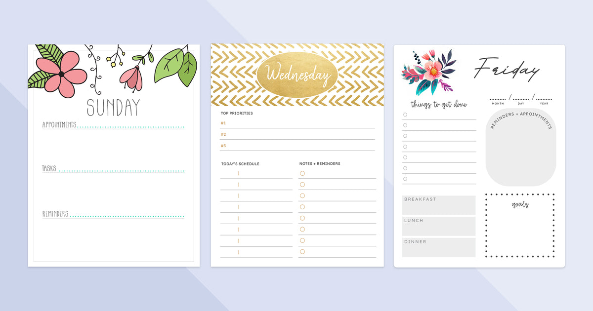 weekly planner printable