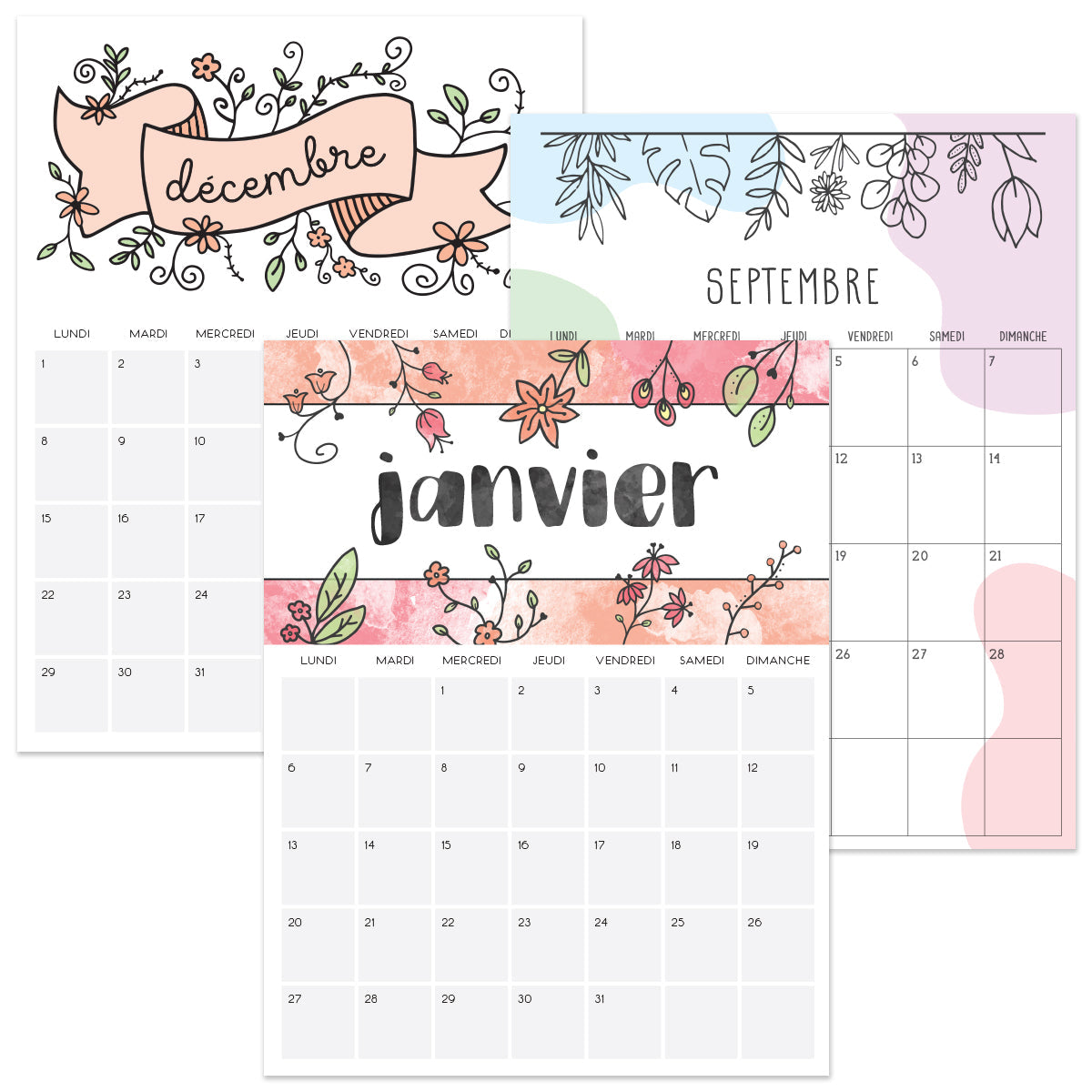 calendrier à imprimer