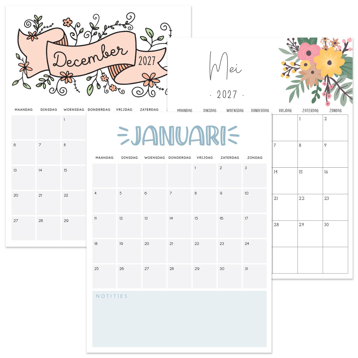kalender 2027 printen