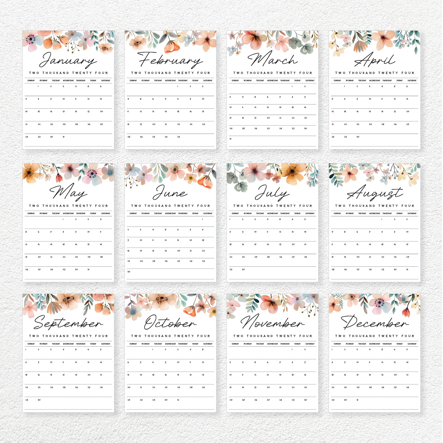 2024 Calendar Printable