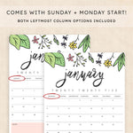 Load image into Gallery viewer, Printable 2025 Calendar
