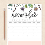 Load image into Gallery viewer, Printable 2025 Calendar
