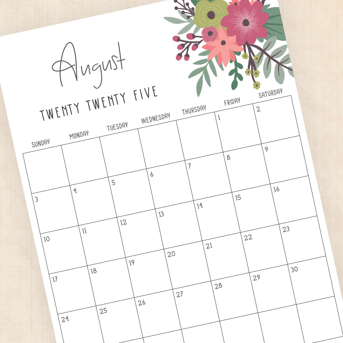 Printable 2025 Calendar