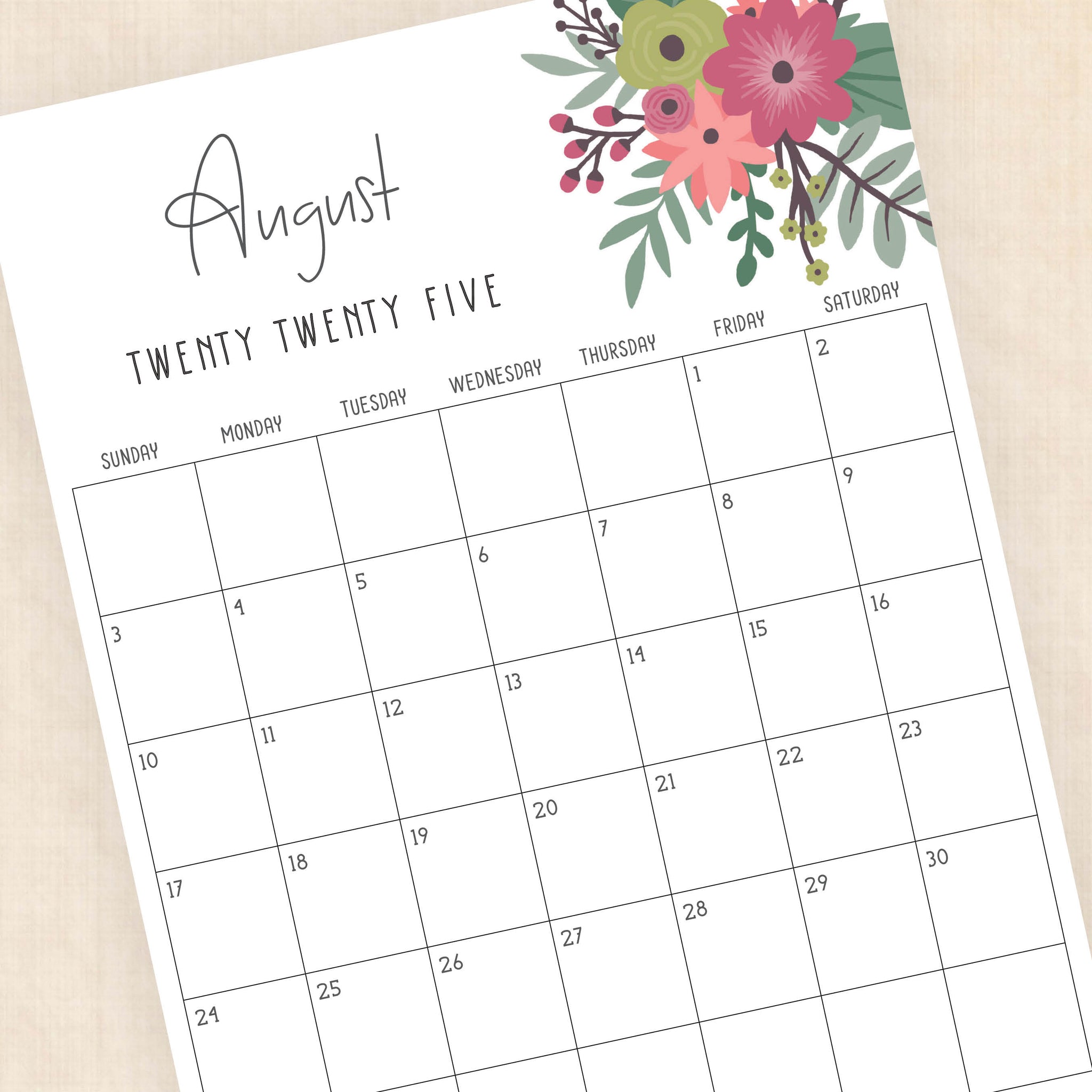 Printable 2025 Calendar