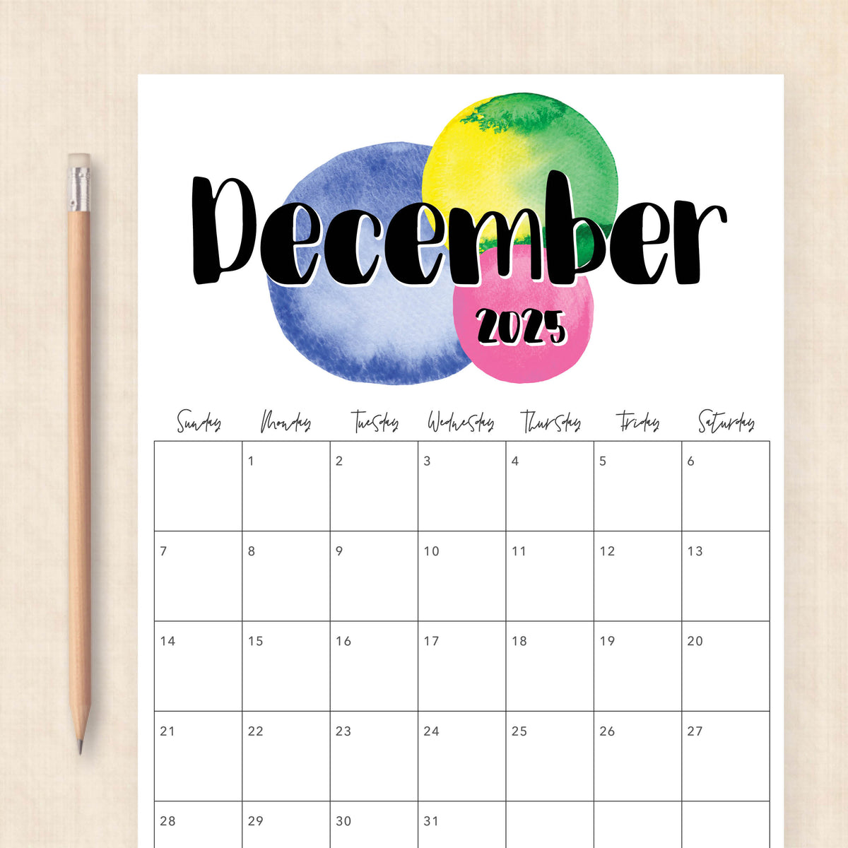 2025 Calendar