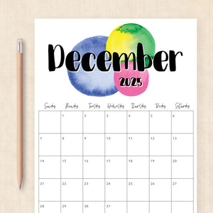 2025 Calendar