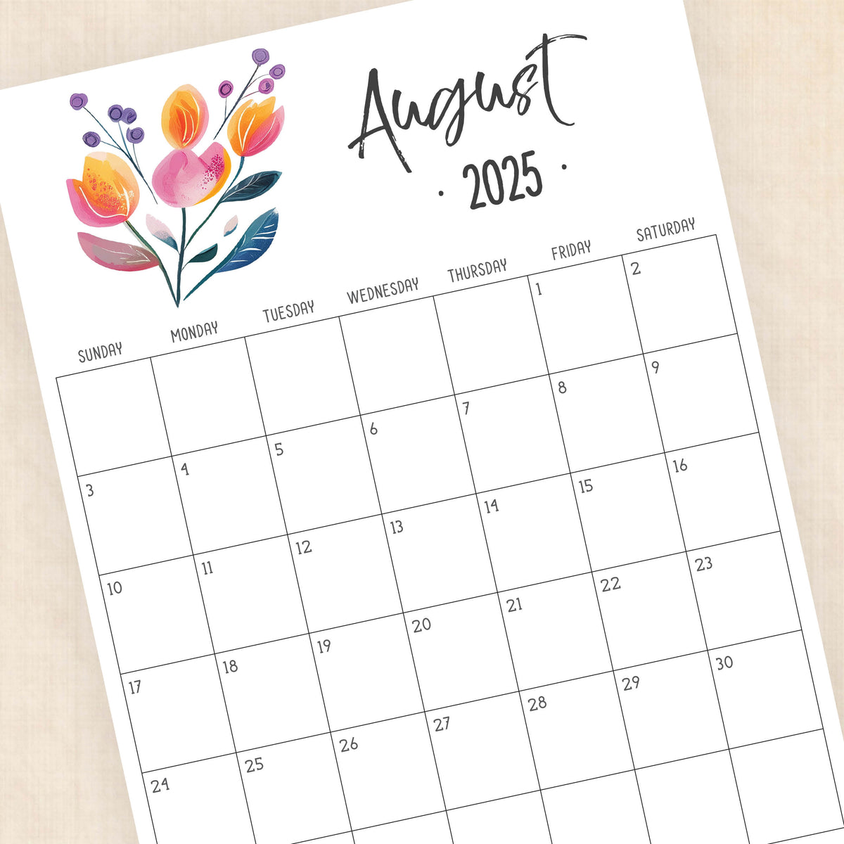 2025 Calendar