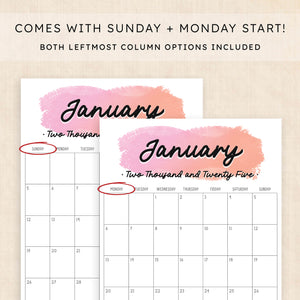 Printable 2025 Calendar