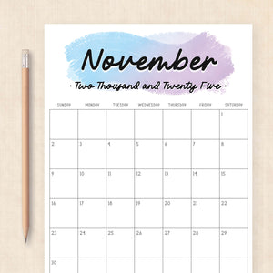 Printable 2025 Calendar