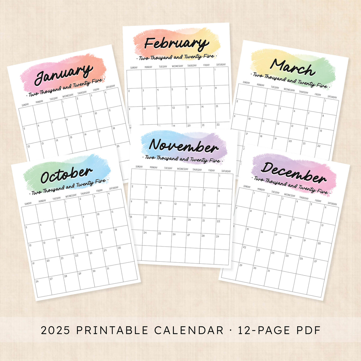 Printable 2025 Calendar