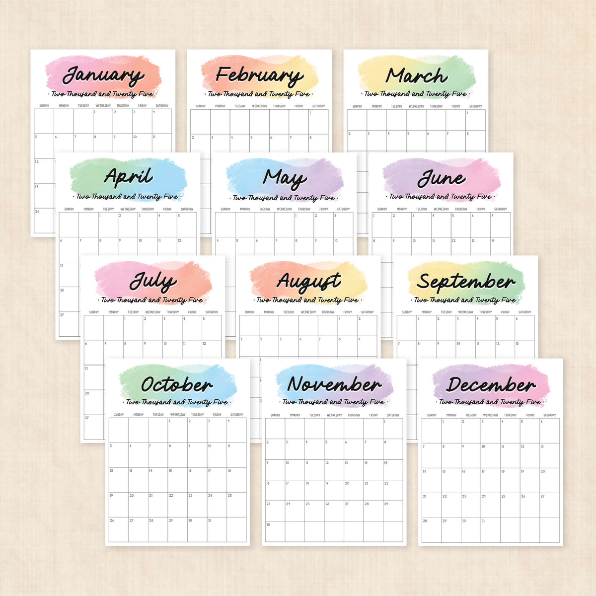 Printable 2025 Calendar