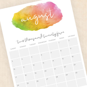 2025 Calendar