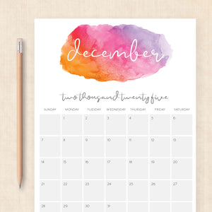 2025 Calendar