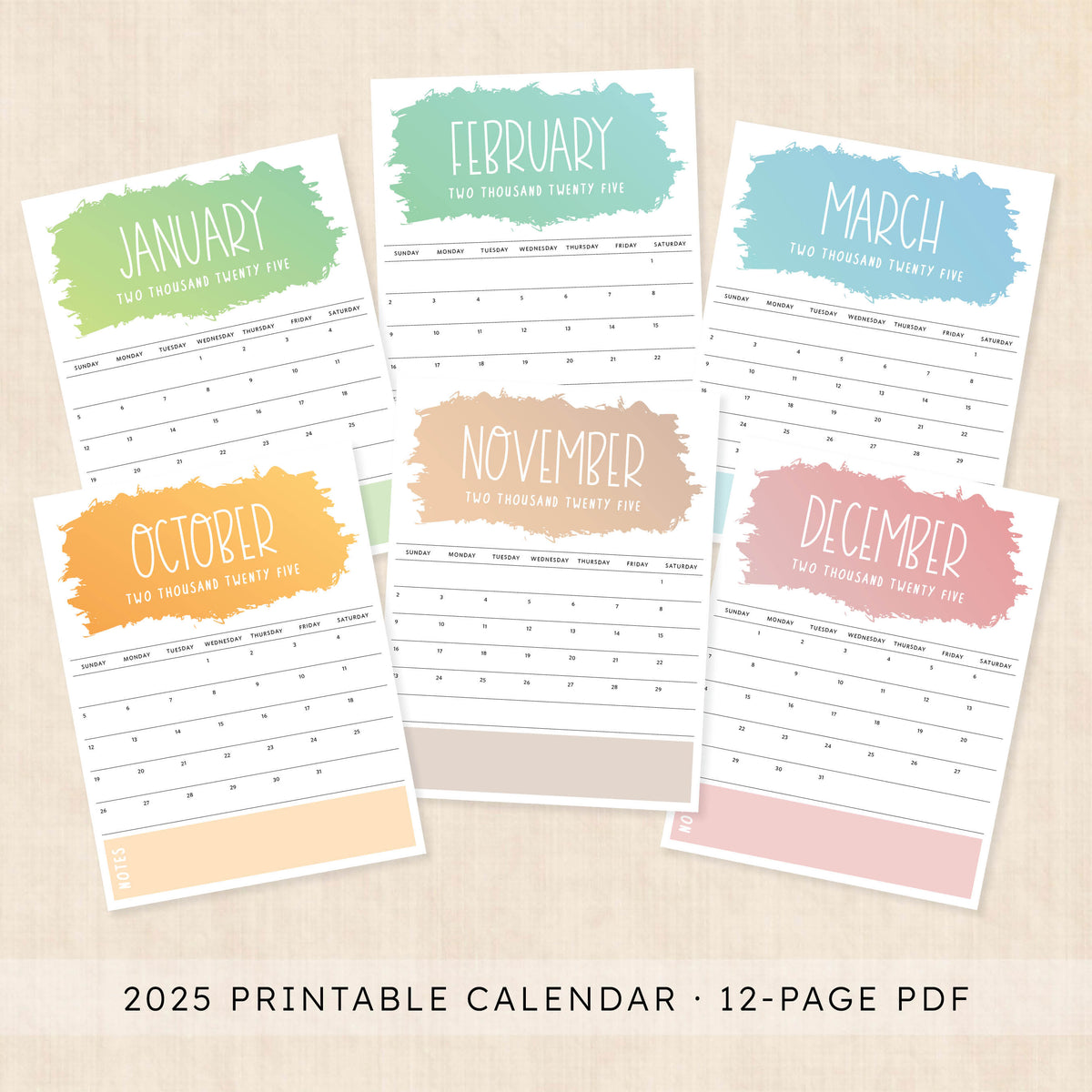 2025 Calendar